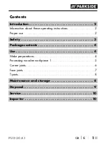 Preview for 4 page of Parkside 382543 2110 Operating Instructions Manual