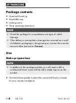 Preview for 7 page of Parkside 382543 2110 Operating Instructions Manual