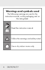 Preview for 7 page of Parkside 385584 2107 Operation And Safety Notes