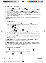 Preview for 10 page of Parkside 388428 2107 Operation And Safety Notes