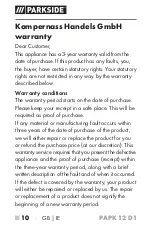 Preview for 15 page of Parkside 391277 2201 Translation Of The Original Instructions