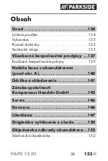 Предварительный просмотр 138 страницы Parkside 391277 2201 Translation Of The Original Instructions