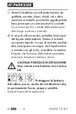 Предварительный просмотр 205 страницы Parkside 391277 2201 Translation Of The Original Instructions