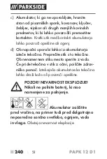 Предварительный просмотр 245 страницы Parkside 391277 2201 Translation Of The Original Instructions