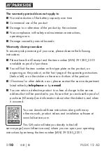 Preview for 15 page of Parkside 391280 2201 Translation Of The Original Instructions