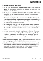 Preview for 12 page of Parkside 391286 2201 Translation Of The Original Instructions