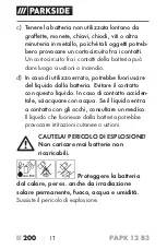 Предварительный просмотр 205 страницы Parkside 391300 2201 Translation Of The Original Instructions