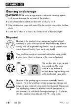 Preview for 9 page of Parkside 405827 2201 Operating Instructions Manual