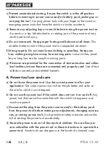 Preview for 11 page of Parkside 405829 2201 Translation Of The Original Instructions