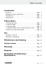 Предварительный просмотр 5 страницы Parkside 71921 Operation And Safety Notes