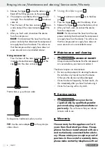 Предварительный просмотр 8 страницы Parkside 89565 Operation And Safety Notes