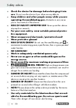 Предварительный просмотр 8 страницы Parkside 89572 Operation And Safety Notes