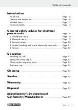 Предварительный просмотр 5 страницы Parkside 89587 Operation And Safety Notes