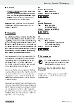 Preview for 39 page of Parkside 96896 Operation And Safety Notes