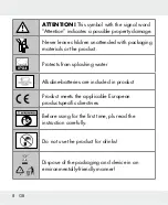 Предварительный просмотр 8 страницы Parkside HG04678 Operation And Safety Notes