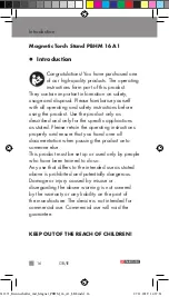 Preview for 16 page of Parkside MAGNETIC TORCH STAND  PBHM 16 A1 Operation And Safety Notes