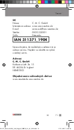 Preview for 71 page of Parkside MAGNETIC TORCH STAND  PBHM 16 A1 Operation And Safety Notes