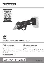 Parkside PAAS 20-Li A1 Original Instructions Manual preview