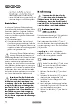 Preview for 74 page of Parkside PAAS 20-Li A1 Original Instructions Manual