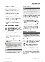 Preview for 10 page of Parkside PAH 1700 A1 Translation Of The Original Instructions