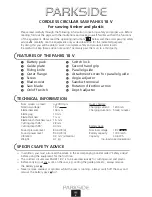 Preview for 4 page of Parkside PAHKS 18V Operating And Safety Instructions Manual