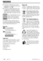 Preview for 16 page of Parkside PAMFW 20-LI A1 Translation Of The Original Instructions