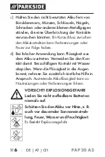 Preview for 10 page of Parkside PAP 20 A2 Operating Instructions Manual