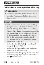 Preview for 12 page of Parkside PAP 20 A2 Operating Instructions Manual