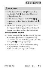 Preview for 13 page of Parkside PAP 20 A2 Operating Instructions Manual