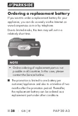 Preview for 42 page of Parkside PAP 20 A2 Operating Instructions Manual