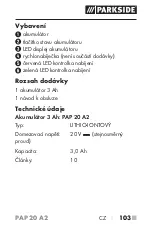 Preview for 107 page of Parkside PAP 20 A2 Operating Instructions Manual