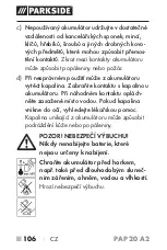 Preview for 110 page of Parkside PAP 20 A2 Operating Instructions Manual