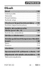Preview for 125 page of Parkside PAP 20 A2 Operating Instructions Manual