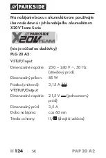 Preview for 128 page of Parkside PAP 20 A2 Operating Instructions Manual