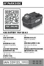 Parkside PAP 20 A3 Operating Instructions Manual preview