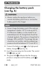 Preview for 12 page of Parkside PAP 20 A3 Operating Instructions Manual