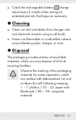 Preview for 14 page of Parkside PAP 20 B3 Operation And Safety Notes