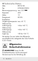 Preview for 71 page of Parkside PAP 20 B3 Operation And Safety Notes