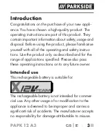 Preview for 8 page of Parkside PAPK 12 A3 Translation Of The Original Instructions