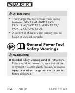 Предварительный просмотр 11 страницы Parkside PAPK 12 A3 Translation Of The Original Instructions