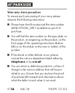 Предварительный просмотр 21 страницы Parkside PAPK 12 A3 Translation Of The Original Instructions