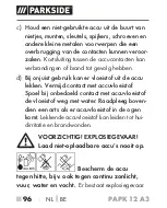 Preview for 101 page of Parkside PAPK 12 A3 Translation Of The Original Instructions