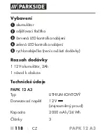 Предварительный просмотр 123 страницы Parkside PAPK 12 A3 Translation Of The Original Instructions