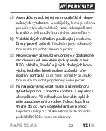 Предварительный просмотр 126 страницы Parkside PAPK 12 A3 Translation Of The Original Instructions