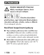 Предварительный просмотр 127 страницы Parkside PAPK 12 A3 Translation Of The Original Instructions