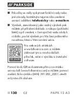 Preview for 135 page of Parkside PAPK 12 A3 Translation Of The Original Instructions