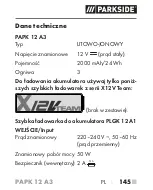 Предварительный просмотр 150 страницы Parkside PAPK 12 A3 Translation Of The Original Instructions