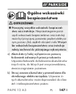 Preview for 152 page of Parkside PAPK 12 A3 Translation Of The Original Instructions