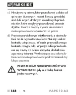 Preview for 153 page of Parkside PAPK 12 A3 Translation Of The Original Instructions