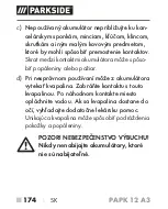 Preview for 179 page of Parkside PAPK 12 A3 Translation Of The Original Instructions